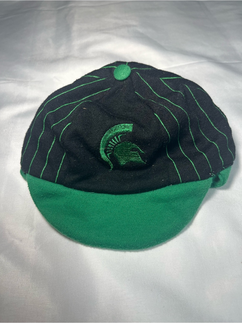 Vintage Michigan State University Infant Soft Cap Hat Spartan Green Neck Strap‎